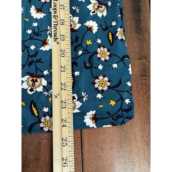 Liz Claiborne Petite XXL Floral Blouse 3/4 Slvs Liquid Knit - Picture 10 of 10